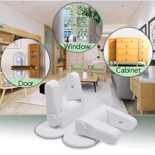 Універсальний дитячий замок Door Lever Lock для ручок , 2шт в комплекті, універсальний, білий - фото 2