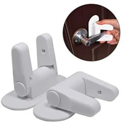 Універсальний дитячий замок Door Lever Lock для ручок , 2шт в комплекті, універсальний, білий - фото 3