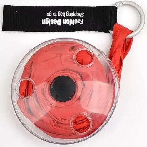 Компактна сумка шоппер для покупок Shopping bag to go Roll up, три кольори, з карабіном - фото 6