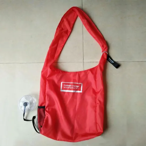 Компактна сумка шоппер для покупок Shopping bag to go Roll up, три кольори, з карабіном - фото 10