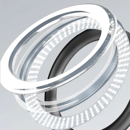 Кільцева світлодіодна лампа LED Ring Fill Light з штатива висота 2 м, діаметр 26 см, 5500 К - фото 6