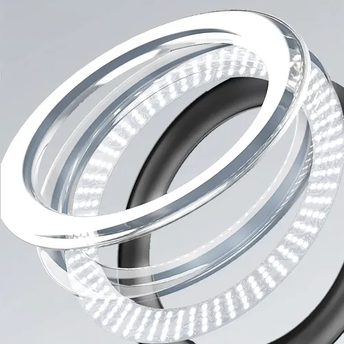 Кольцевая светодиодная лампа LED Ring Fill Light с штативе высота 2 м, диаметр 26 см, 5500 К - фото 6