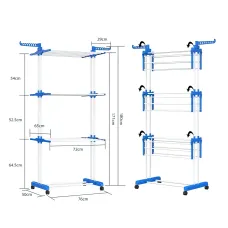 Стойка сушилка для одежды Garment rack with wheels 4 яруса, металл, 180 см высота