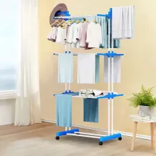 Стійка сушарка для одягу Garment rack with wheels 4 ярусу, метал, 180 см висота