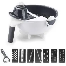 Мультислайсер 9 в 1 Basket vegetable cutter, овочерізка з насадками, ніж для чищення у подарунок