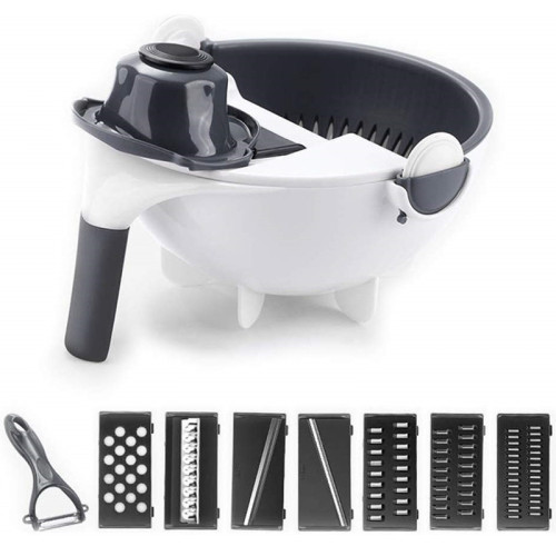 Мультислайсер 9 в 1 Basket vegetable cutter, овощерезка с насадками, нож для чистки в подарок