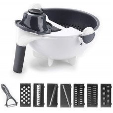 Мультислайсер 9 в 1 Basket vegetable cutter, овощерезка с насадками, нож для чистки в подарок