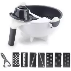 Мультислайсер 9 в 1 Basket vegetable cutter, овочерізка з насадками, ніж для чищення у подарунок