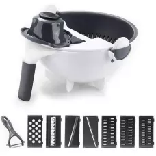 Мультислайсер 9 в 1 Basket vegetable cutter, овочерізка з насадками, ніж для чищення у подарунок