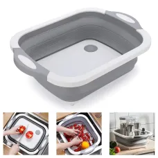 Складана миска Salter Chopper 3в1 з функцією друшляка та обробної дошки, 40х30 см