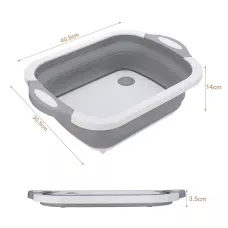 Складана миска Salter Chopper 3в1 з функцією друшляка та обробної дошки, 40х30 см