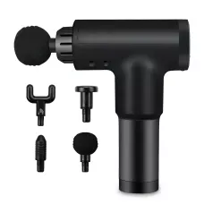 Масажер FASCIAL Pro, вібраційний, ударний, м'язовий, 4 насадки, 2400 мА/год