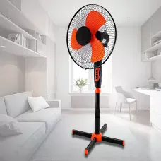 Підлоговий вентилятор 40см діаметр лопатей, Domotec (Wimpex) 1619, телескопічна ніжка, 3 режими