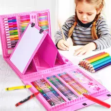 Великий дитячий набір для малювання Super Art Set, 208 предметів, з кріпленнями, два кольори
