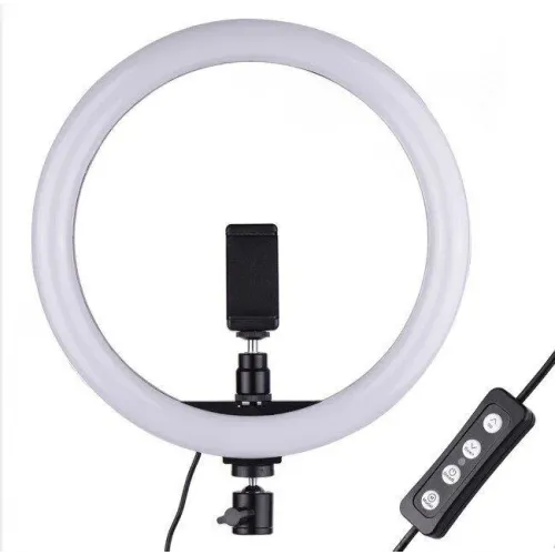 Світлодіодна кільцева лампа 20 см діаметр Pro Ring Fill Light, 3 режими, з пультом, без штатива - фото 4