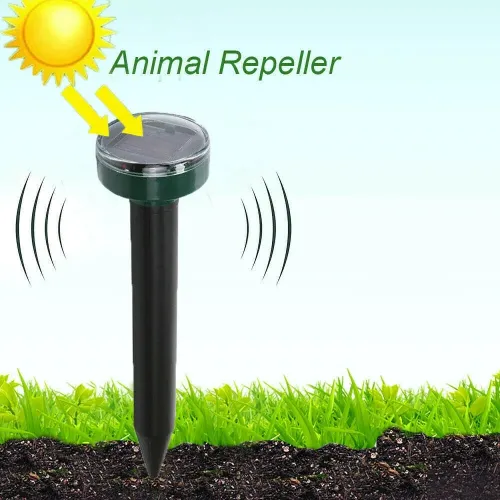 Ультразвуковой отпугиватель кротов, насекомых, грызунов Garden Pro D-1102, на солнечной батарее, влагостойкий - фото 4