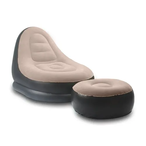 Надувное кресло с пуфом Air Sofa Comfort, влагоустойчивое с винила, до 100 кг - фото 2