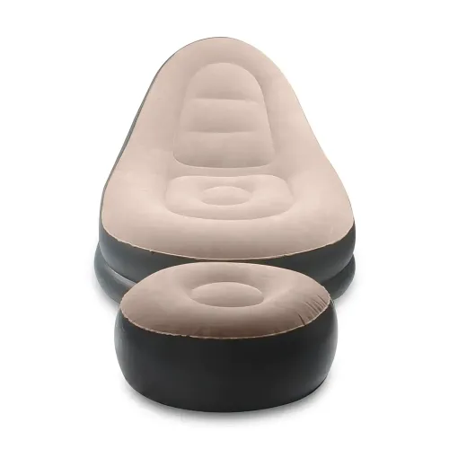 Надувное кресло с пуфом Air Sofa Comfort, влагоустойчивое с винила, до 100 кг - фото 3