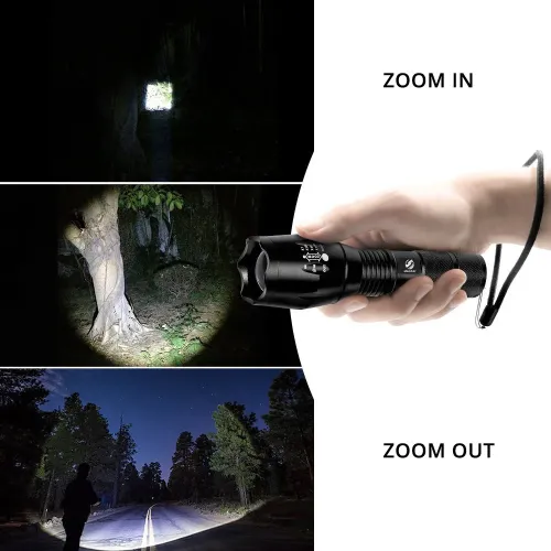 Тактичний ліхтар Bailong PC-1831-T6 ZOOM PLUS , вологостійкий, акумуляторний, 3 режиму - фото 4
