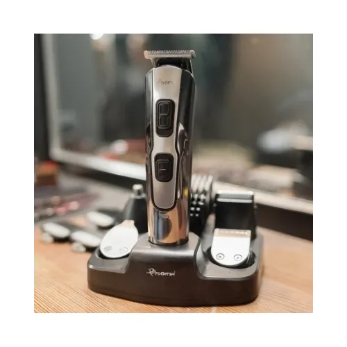 Бездротова машинка для стрижки 9 насадок Gemei GM-592. Акумуляторний тример для носа, вух, бороди - фото 3