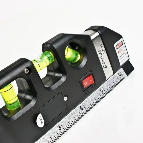 Лазерний рівень з вбудованою рулеткою FIXIT Laser level pro 3, 2 площини, чорний - фото 2