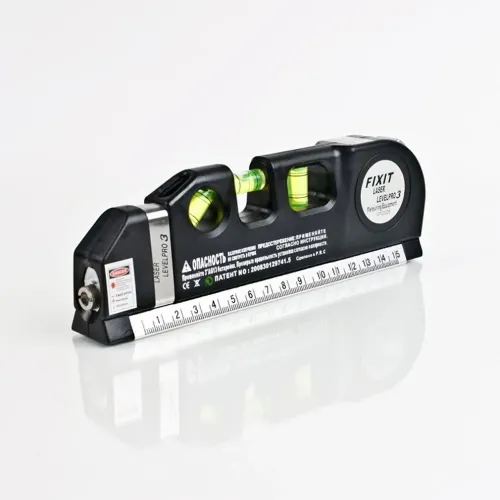 Лазерний рівень з вбудованою рулеткою FIXIT Laser level pro 3, 2 площини, чорний - фото 3