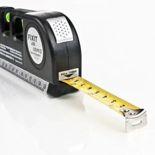 Лазерний рівень з вбудованою рулеткою FIXIT Laser level pro 3, 2 площини, чорний - фото 5