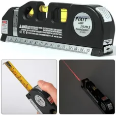 Лазерний рівень з вбудованою рулеткою FIXIT Laser level pro 3, 2 площини, чорний