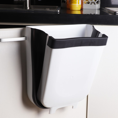 Складной мусорный контейнер на двери Kitchen Wet garbage FLEXIBLE BIN, раскладной, бежевый цвет - фото 2
