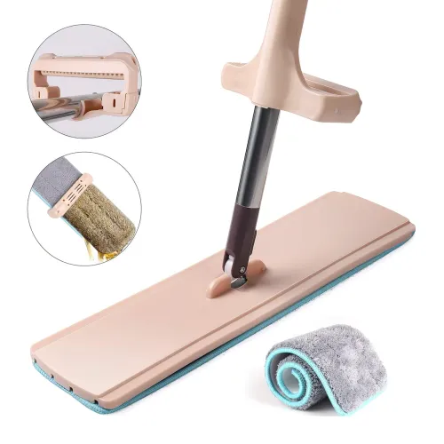 Швабра з відтискачем SPIN MOP 360 з мікрофіброю, телескопічна ручка, обертання на 360 градусів
