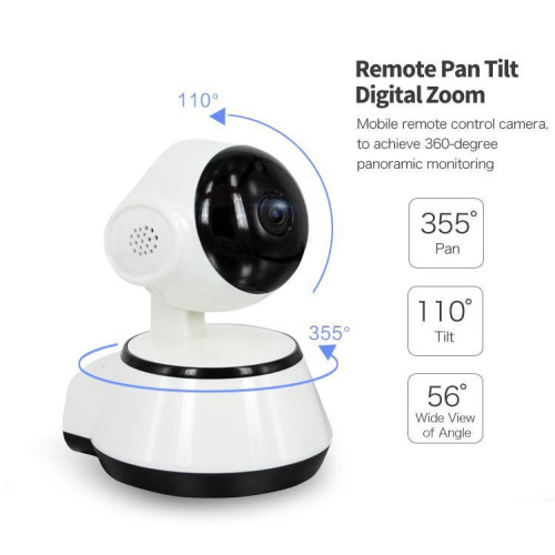 Настільна поворотна IP камера Smart Net Easy QC6 Wifi, камера з динаміком, мікрофоном, нічне бачення - фото 2