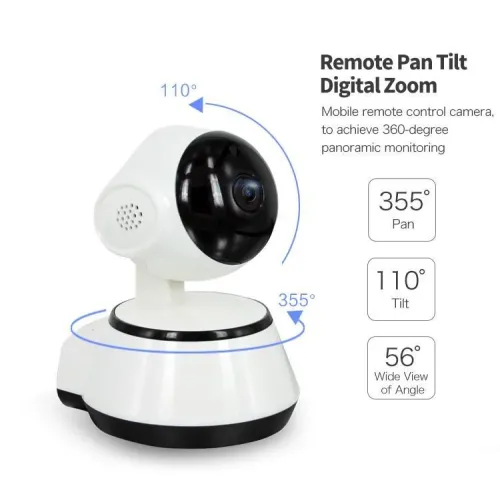 Настільна поворотна IP камера Smart Net Easy QC6 Wifi, камера з динаміком, мікрофоном, нічне бачення - фото 5