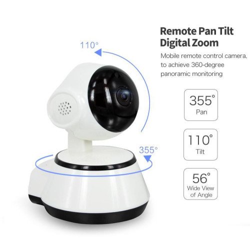 Настольная поворотная IP камера Smart Net Easy QC6 Wifi, камера с динамиком, микрофоном, ночное видение - фото 2