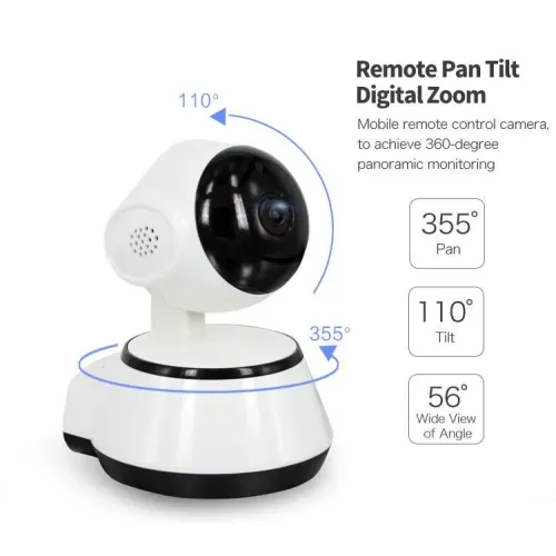 Настільна поворотна IP камера Smart Net Easy QC6 Wifi, камера з динаміком, мікрофоном, нічне бачення - фото 2
