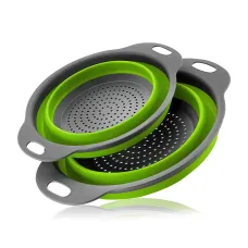 Набор складных дуршлагов Collapsible Filter Baskets из силикона, 29 и 24.5 см
