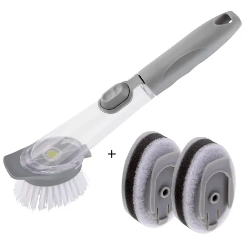 Щітка з дозатором для миття посуду Decontamination Wok Brush, багатофункціональна