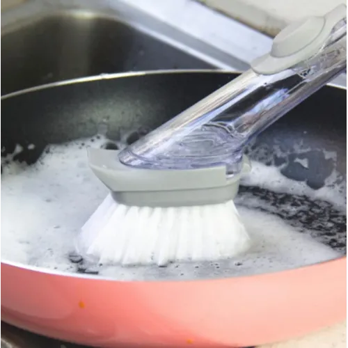 Щітка з дозатором для миття посуду Decontamination Wok Brush, багатофункціональна - фото 3