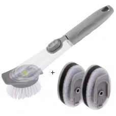Щітка з дозатором для миття посуду Decontamination Wok Brush, багатофункціональна