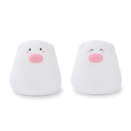 Нічник світильник MiniPig, RGB, 7 режимів кольорів, силіконовий, на батарейках