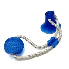 Іграшка для домашніх тварин з присоскою, Dog toy rope PULL
