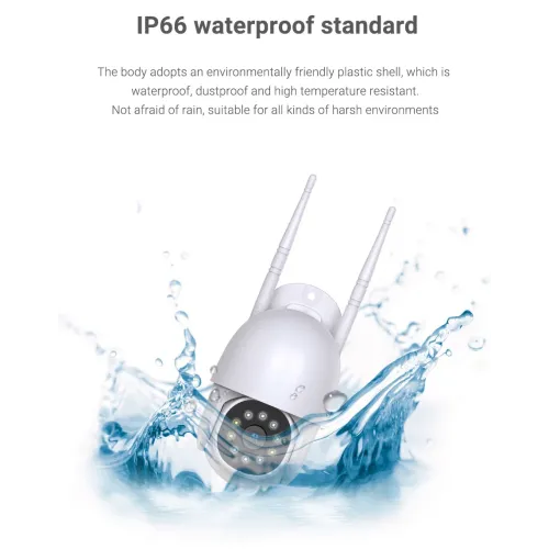 Уличная поворотная IP камера NJ PRO 1080 Vision 360 , влагостойкая, датчик движение, ночное видение, белая - фото 7