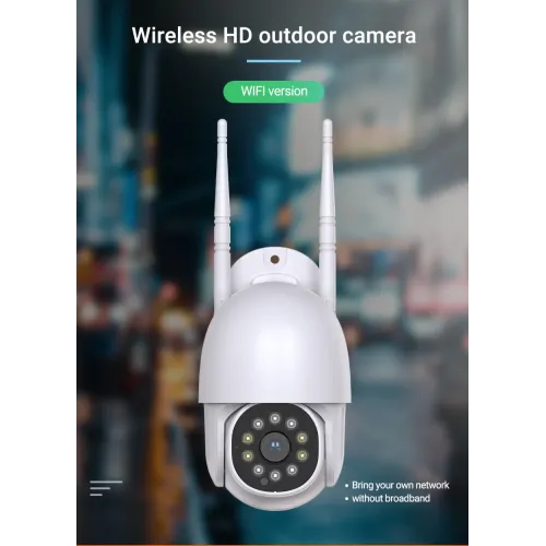 Вулична поворотна IP камера NJ PRO 1080 Vision 360 , вологостійка, датчик рух, нічне бачення, біла - фото 5