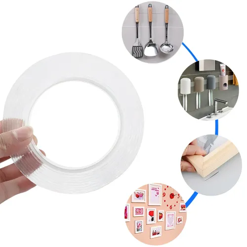 Многоразовая двусторонняя нано лента IVY Grip Tape 3 м, 20 мм ширина, влагоотталкивающая