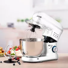 Кухонний комбайн з чашею 5 л DSP PRO KM-3007, 1200 Вт, білий