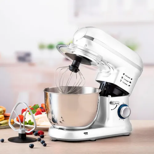 Кухонний комбайн з чашею 5 л DSP PRO KM-3007, 1200 Вт, білий