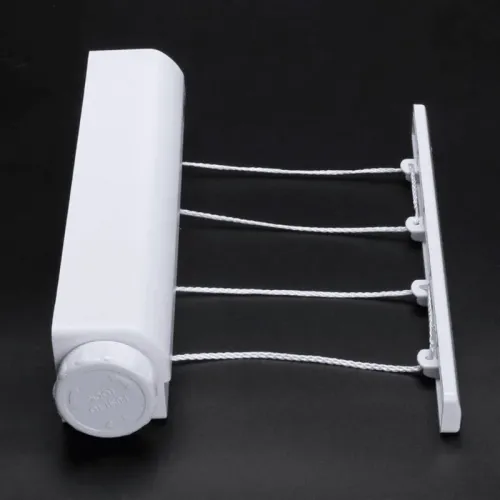 Настінна розсувна сушарка для білизни Cloth Dryer, довжина 3,2 м, 4 мотузки, біла - фото 4