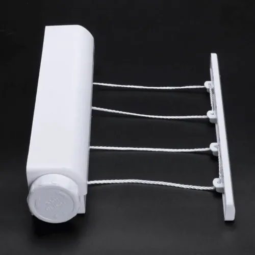 Настінна розсувна сушарка для білизни Cloth Dryer, довжина 3,2 м, 4 мотузки, біла - фото 4