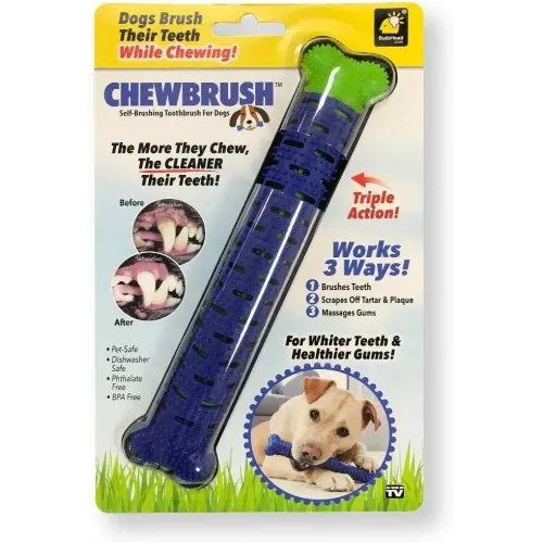 Зубна щітка для собак з секретом CHEWBRUSH, довжина 24 см, з масажем ясен - фото 4