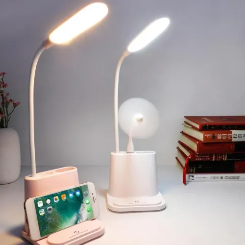 Настільна акумуляторна LED-лампа Bionic Desk Lamp, сенсорна, з функцією Power Bank, біла - фото 2
