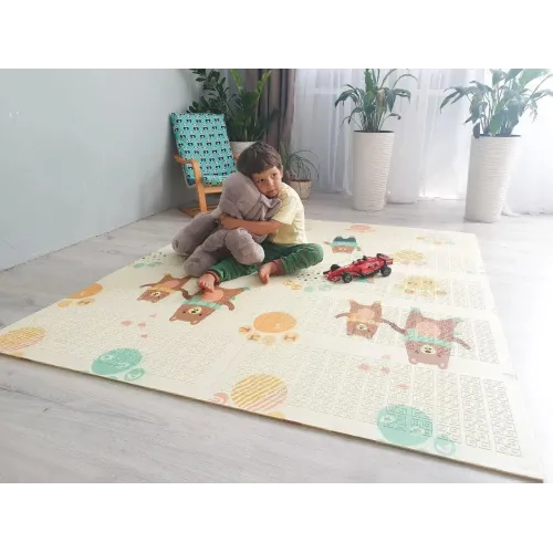Спінений дитячий розвиваючий килимок XPE Children GO 180* 120 , двосторонній, з текстурованим покриттям - фото 4